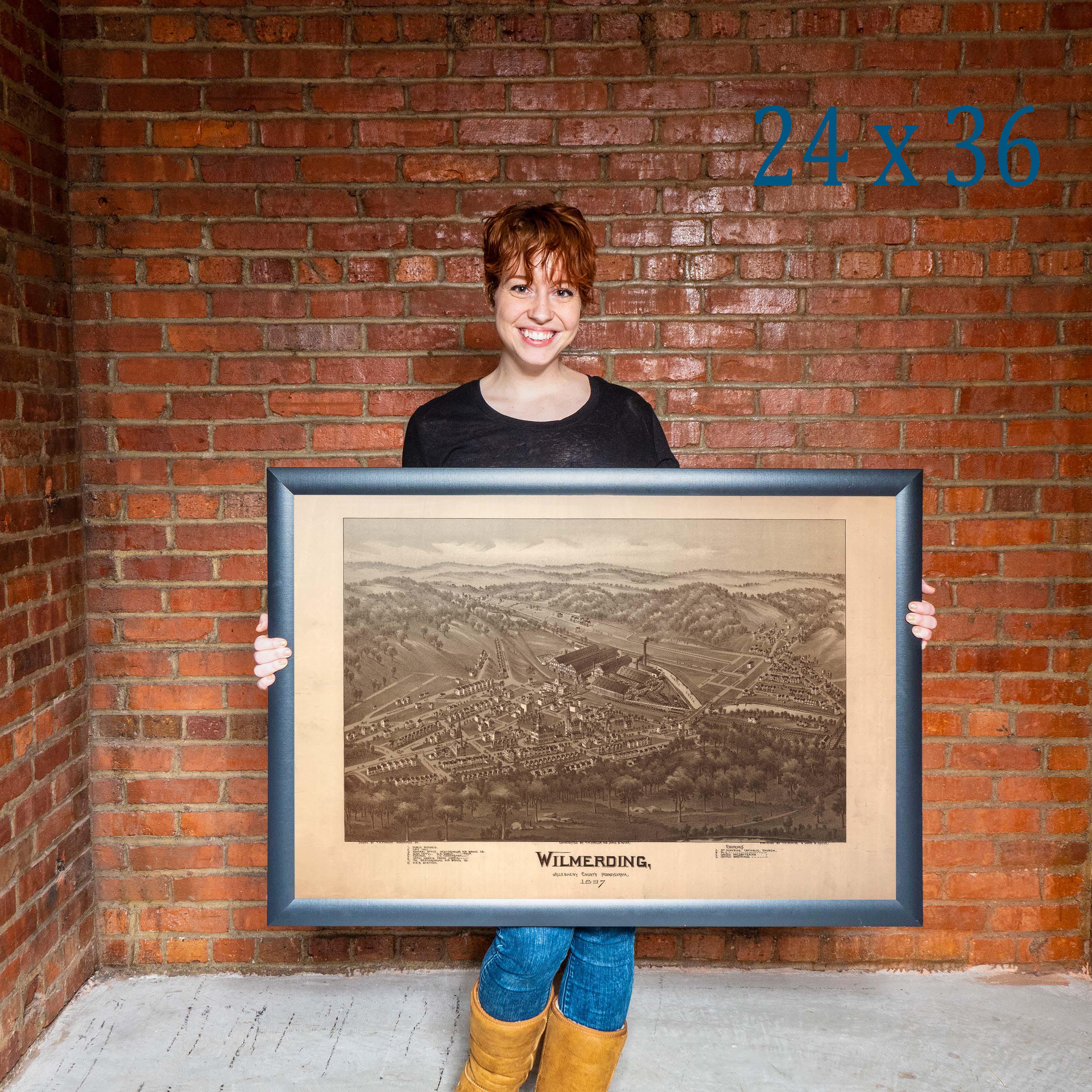 Map of Wilmerding PA; Antique Map; Pictorial or Birdseye Map, 1897 eBay