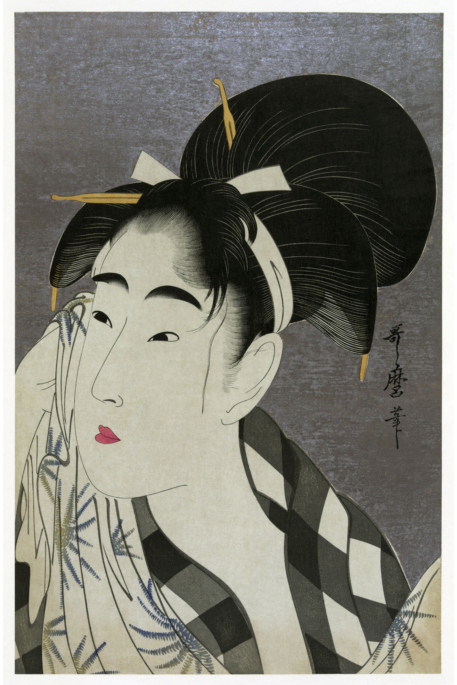 Geisha Woodblock Kitagawa Utamaro Fine Art Giclee Print Ebay