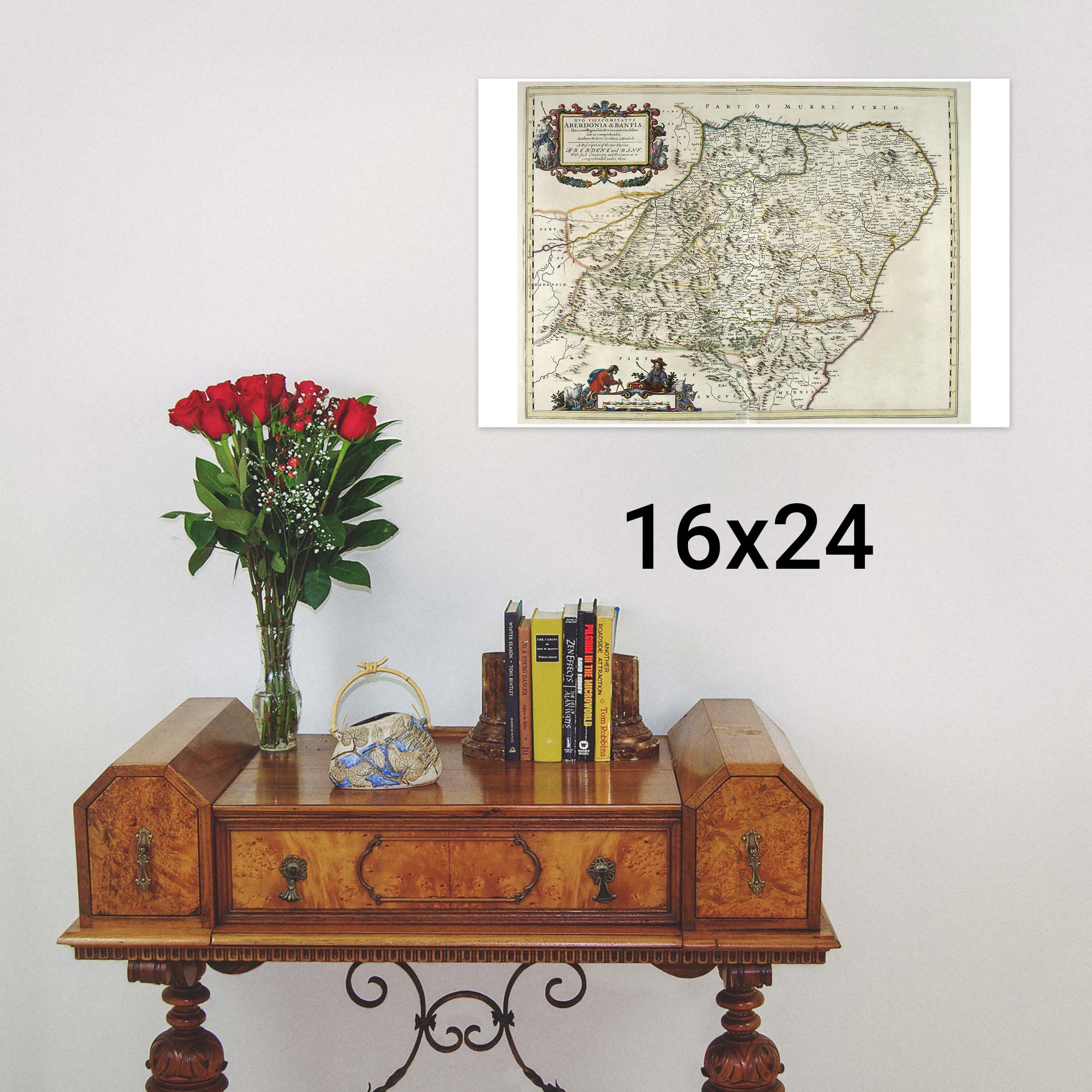 MAP ANTIQUE 1654 SCOTLAND BLAEU KIRKCUDBRIGHT LARGE REPLICA POSTER PRINT PAM0131 