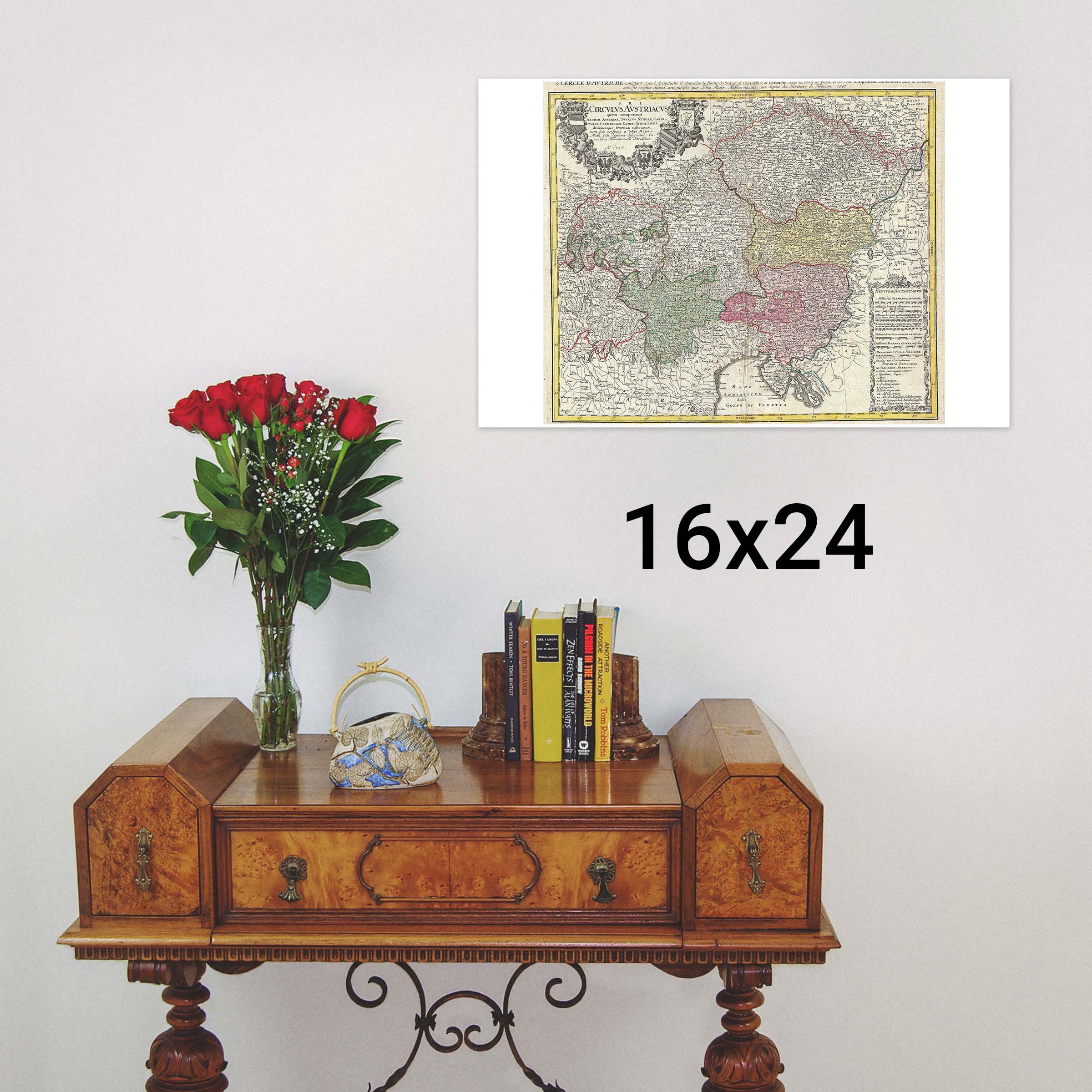 Landkarte von Österreich Böhmen Tschechien; Antike Landkarte, 1747 - Bild 9 von 11